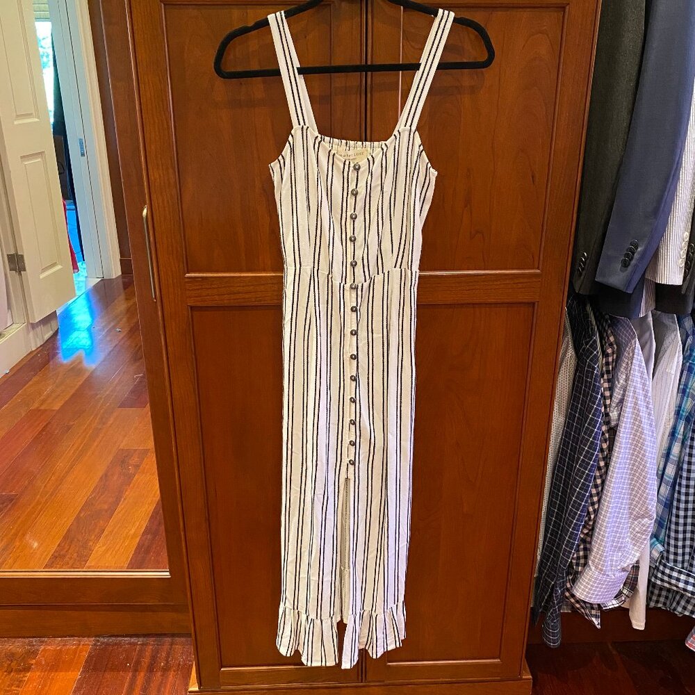 Saltwater Luxe Striped Midi Dress, XS